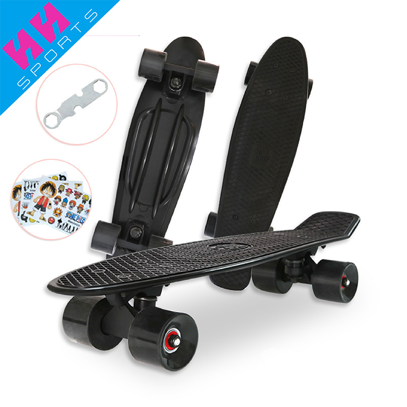 Anti Slip Grip Plastic Skateboard 22 Inch Mini Complete Blank Deck Fish Cruiser Board