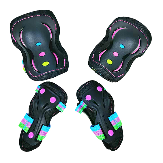 Children's Roller Skating Gear 6 Pieces Set Sports Gear Skateboard Skating Gear Set Knee Protection 